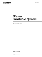 Sony PS-LX200H - Owners Manual 